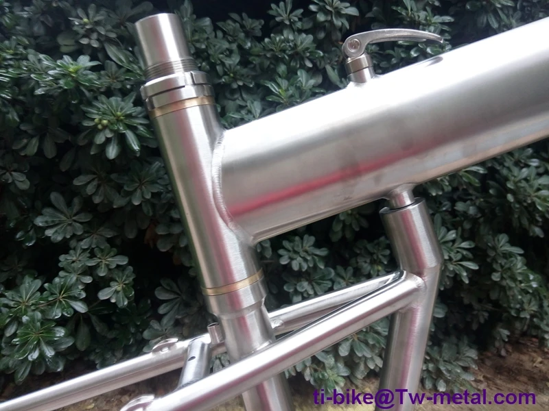 Cheap Custom titanium fold bike frame with the big wheel, China titanium bike frame, XACD road frame in Titanium 7
