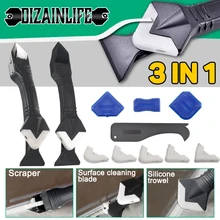 Новый набор инструментов для удаления силиконового герметика 3 в 1, скребок, скребок, форма для гладкой отделки, скребок для удаления раствора, полезные инструменты для дома Новый набор инструментов для удаления силиконового герметика 3 в 1, скребок, скребок, форма для гладкой отделки, скребок для удаления раствора, полезные инструменты для дома