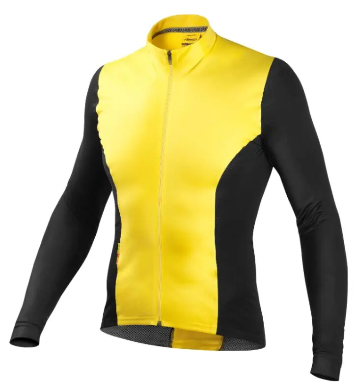 cycling Jersey Mavic Pro team зимний длинный рукав Велоспорт Джерси костюм велосипедиста MTB Одежда Форма термо флис велосипед Майо Ropa Ciclismo - Цвет: cycling Jersey