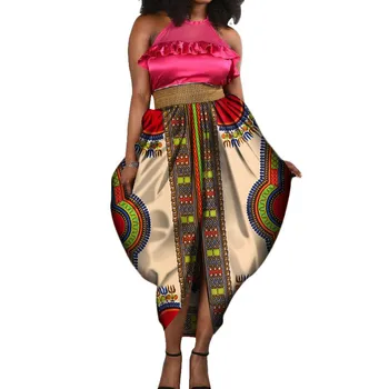 

National Style Women Summer Printed Skirt 2019 New Quality African Batik Printed Traditional Skirt For Ladies