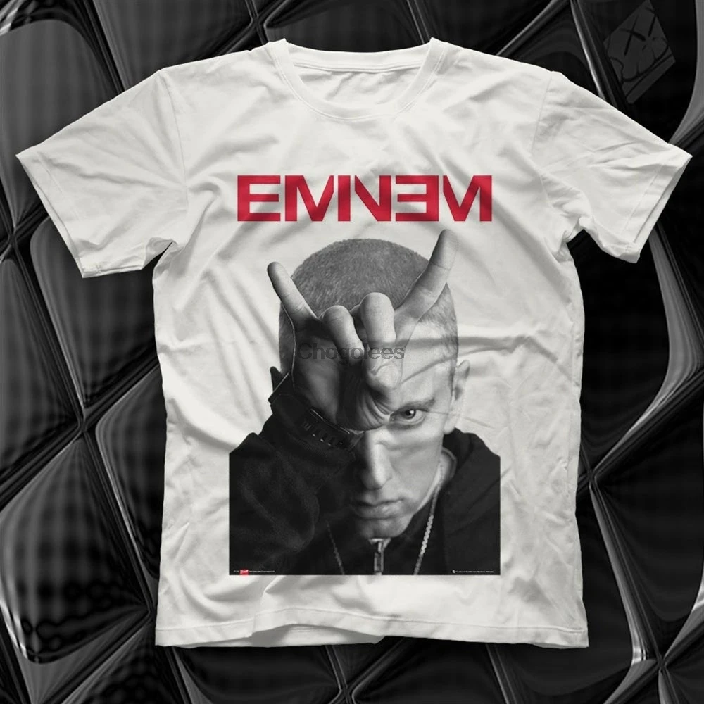 Футболка в стиле рэп-хип-хоп белая футболка унисекс Eminem бесплатная доставка |