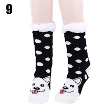 1 пара, женские домашние вязаные носки, теплые, плотные, уютные, противоскользящие, для зимы, домашние, TS95