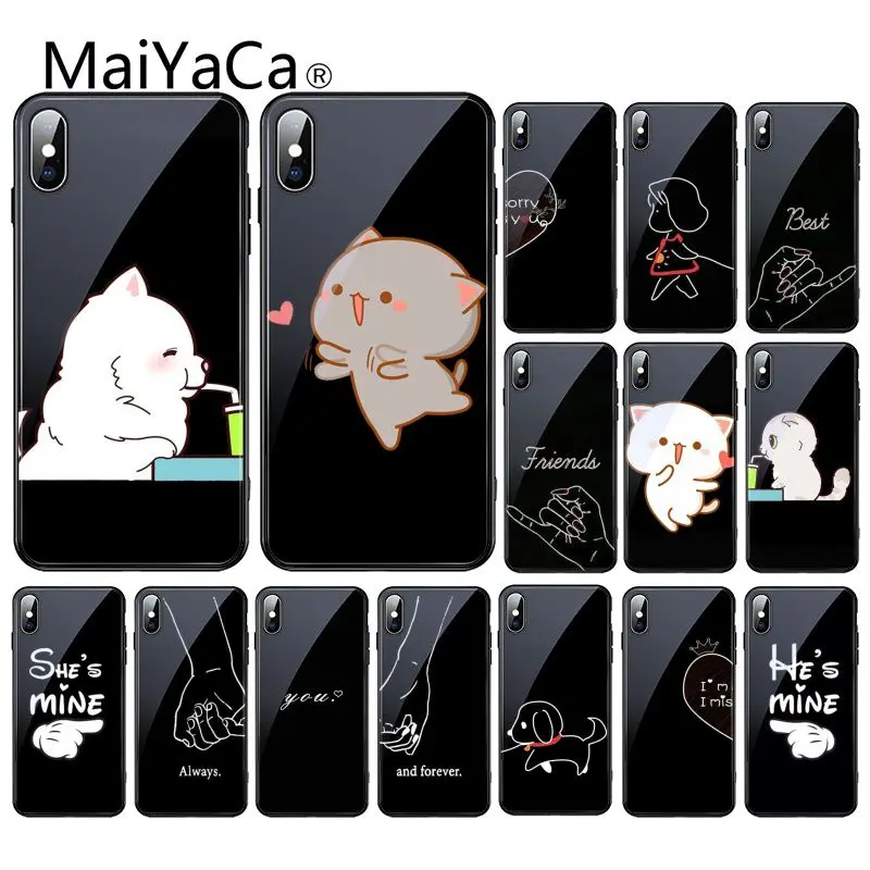 Bff Best Friends чехол для телефона из закаленного стекла iPhone 11 Pro XR XS MAX 8X7 6S 6 Plus 12 mini 12proMax |
