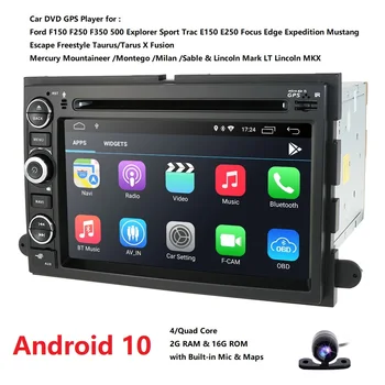 

Android 10 2GB RAM Fit for Ford F150 F250/350/Edge/Fusion/Mustang in Dash DVD Player GPS Navigation Stereo Radio BT SWC 4G