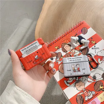 

Cute Cartoon Charlie Brown Dogs Headphone Cases for Apple Airpods 1/2/Pro 3 soft Plastic Protection Earphone Cover