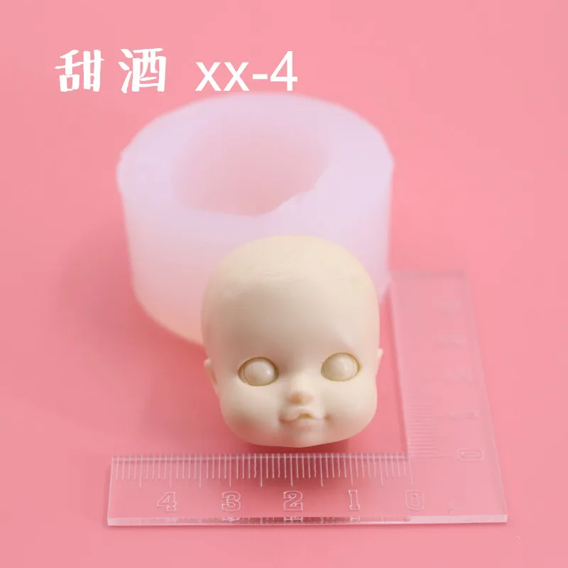

Soft clay Q version silicone face mold ultra light clay soft clay fondant face mold bjd silicone SD baby face mold