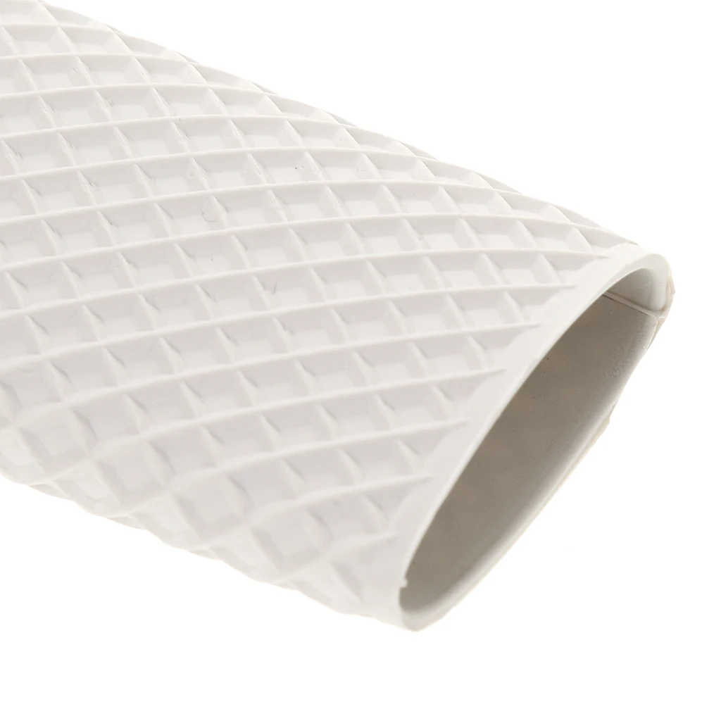 2pcs American Pool Cue Handle Grip Anti-slip Textured Heat Shrink Tubing Sleeve Cover Black + White