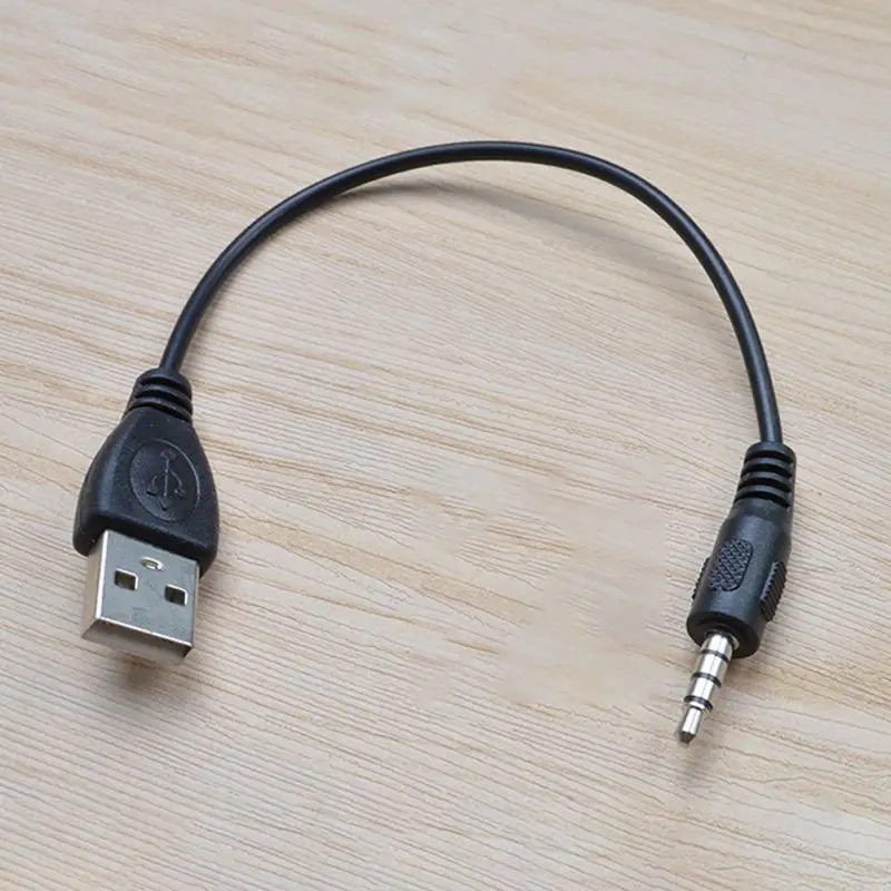 3,5 мм штекер аудио AUX к USB штекер Кабель зарядного устройства мужской передачи аудио к USB Мужской адаптер разъем зарядный кабель