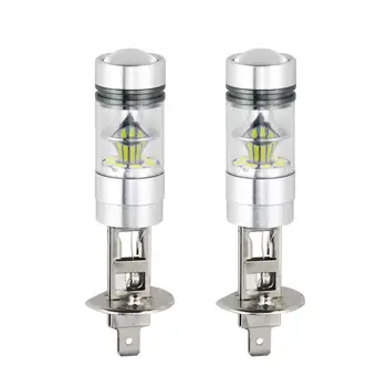 

Dragonpad 2pcs Car LED High Power Fog Lamp H1 100W 20 LED Chips LED Fog Lamp Bulb