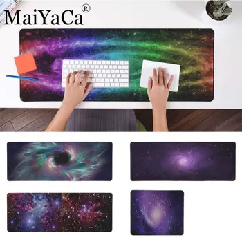 

MaiYaCa 2018 New Space stars Colors Blue Purple Stars Laptop Computer Mousepad large big 40*90cm mousepad for cs go lol dota2