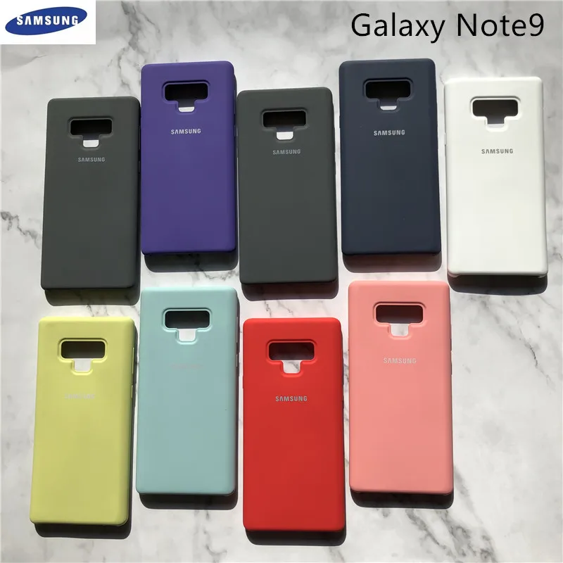 Жидкий силиконовый чехол для samsung Galaxy Note 9, шелковистый мягкий на ощупь чехол для Galaxy Note9, полная защитная задняя крышка