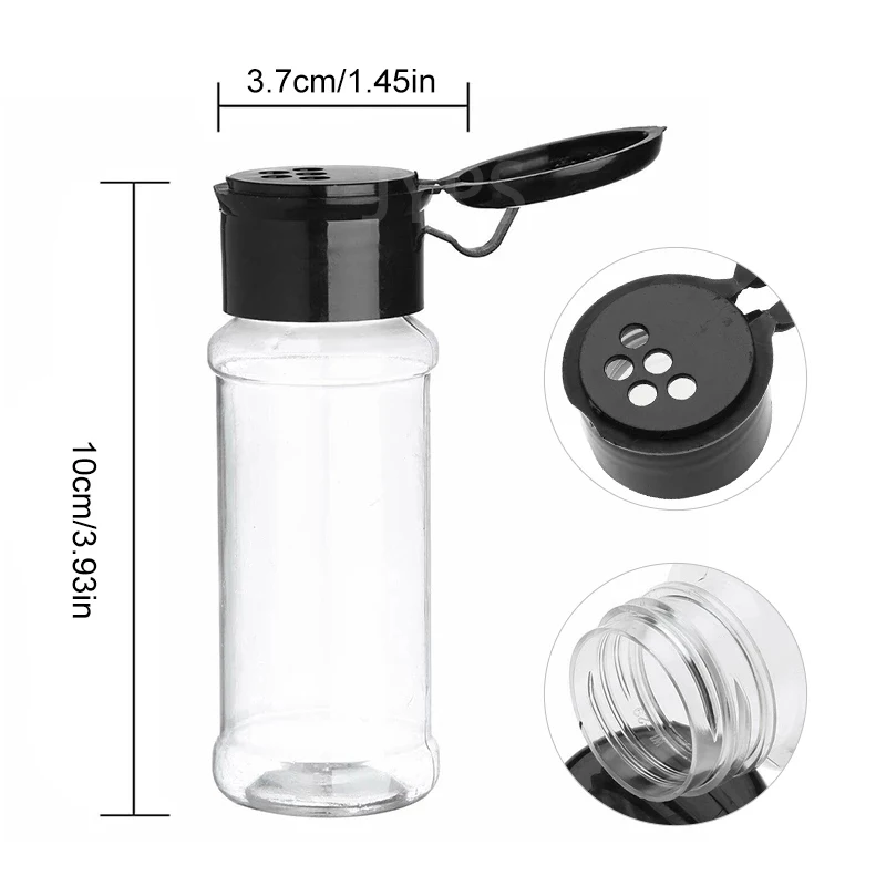 5/10/15/20PC Jars for spices Salt and Pepper Shaker Seasoning Jar spice organizer Plastic Barbecue Condiment Kitchen Gadget Tool 6