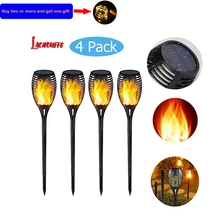 33LED водонепроницаемый мерцающий огонь Солнечный фонарь светильник садовый светильник наружное ландшафтное украшение садовый светильник