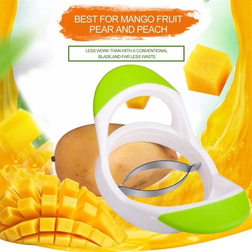 Stainless Steel Peach Mango Splitter Slicer Fruit Pitter Machine Fruit Cutter and Corer Mango Corer Tool Peeler Cut Kitchen Easy Tool (1)