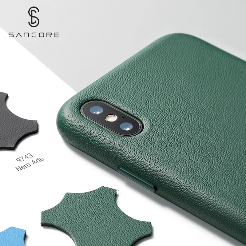 Ceny SanCore dla iPhone X Xs Max etui na telefon skóra moda telefon komórkowy pełna ochrona NAPPA Business Premium Shell luksusowa ze skóry bydlęcej