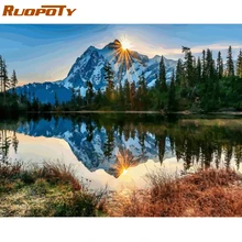 RUOPOTY защелка DIY Краски ing по номерам Набор для создания пейзажа