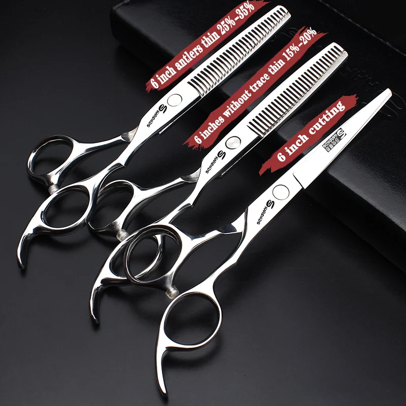 6/6.5/7/7.5 inch Japanese hairdressing scissors Barber Shop Shears Hair Cutting Scissors Thinning rate Scissors Set
