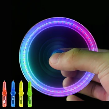 Fingertip Rotating spinner Gyro Toy Pen Led