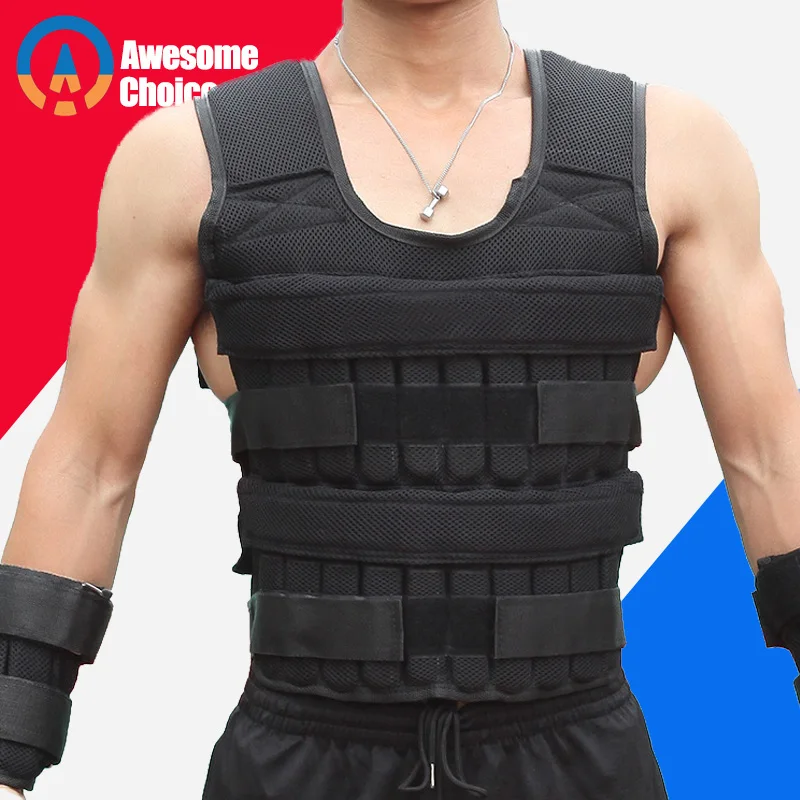 Loading-Weight-Vest Jacket Waistcoat Sand-Clothing Gym-Equipment Fitness Training-Workout