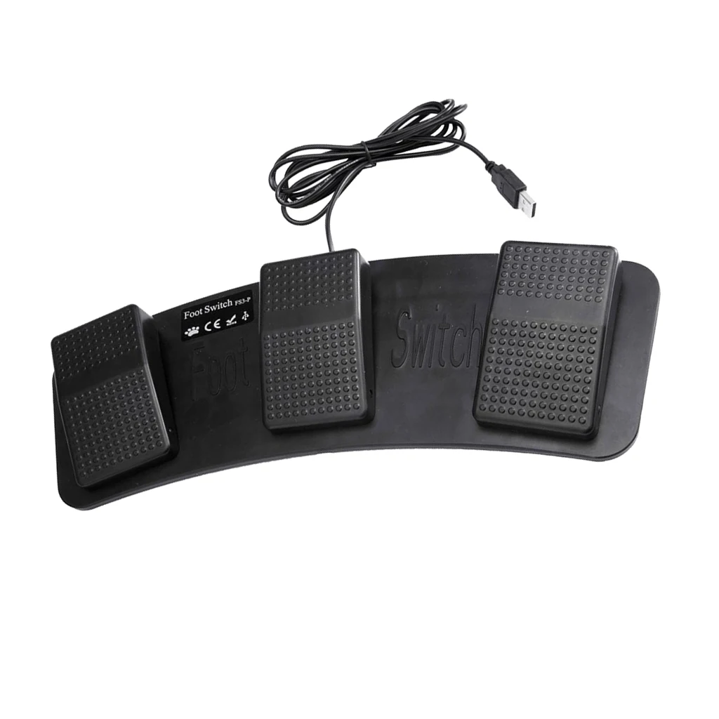 ПК USB управление ногой клавиатура действие педаль переключателя (Тройная