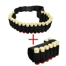 25 tours porte-coque chasse tactique 12 jauge porte-munitions militaire fusil de chasse cartouche ceinture + 8 coquille fusil de chasse bout à bout porte-Stock(China)