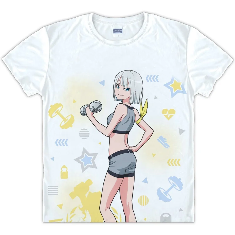 Style 4 Аниме гантели Nan Kilo Moteru футболка с короткими рукавами одежда Sakura Hibiki Souryuuin Akemi унисекс Белый Топ - Цвет: Style 4