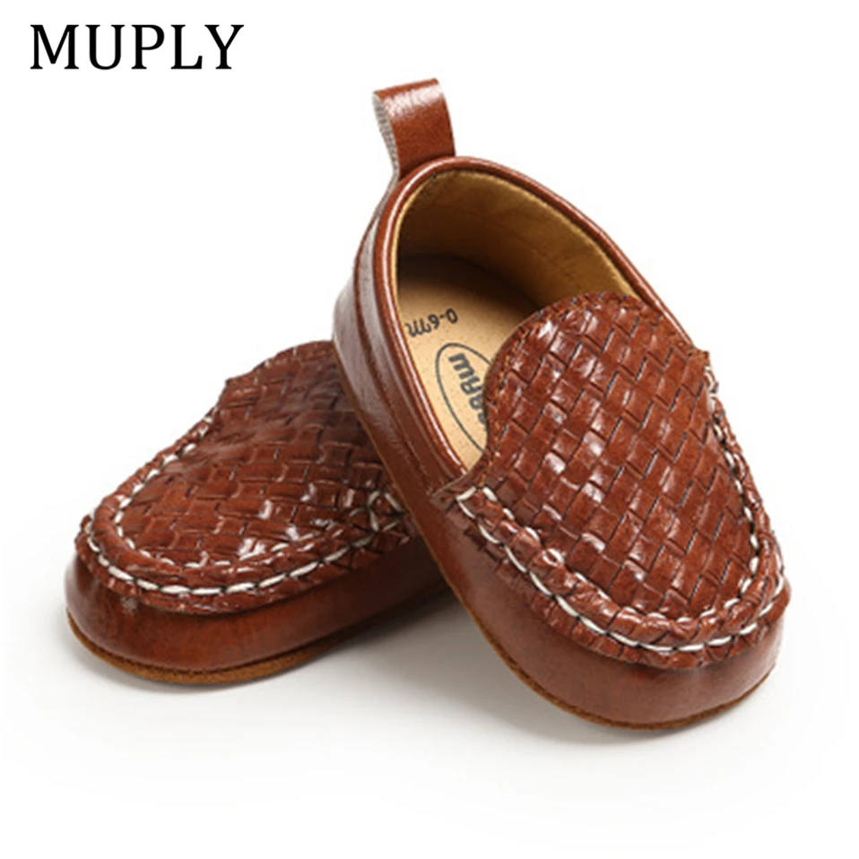Bébé chaussures garçon nouveau-né infantile enfant en bas âge décontracté Comfor coton semelle anti-dérapant en cuir PU premiers marcheurs ramper berceau mocassins chaussures
