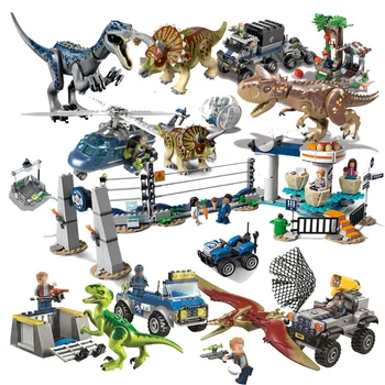 

Jurassic World Brutal Raptor Building Blocks Jurrassic World 2 Dinosaur Figures Bricks Toys For Children Compatible Legoinglys