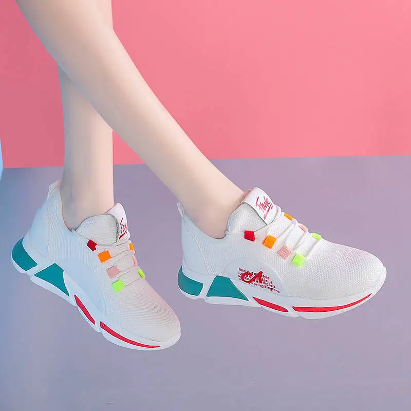 

NEW Women Black Sneakers Summer Fashion Breathable Air Mesh Lace Up Casual Shoes Ladies Soft Flat Comfort Walking Shoes