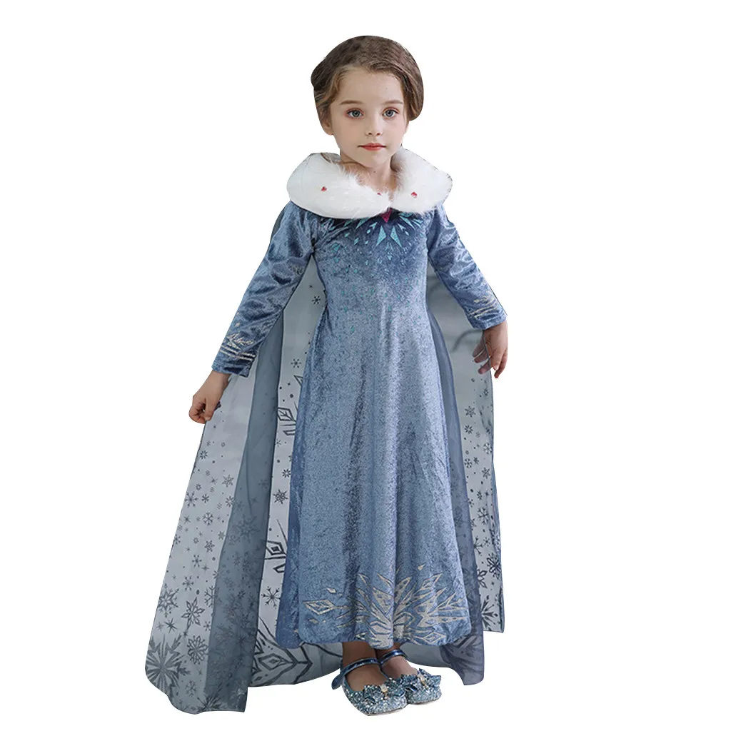 Костюм для малышей; рождественское платье для маленьких девочек; милые вечерние платья с принтом снежинки; платья принцессы для костюмированной вечеринки