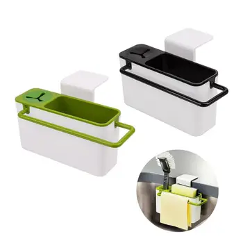 

Storage Shelf Sponge Holder Draining Sink Box Kitchen Organizer Draining Rack Dish Storage Rack Stands Tidy Utensils Towel Rack