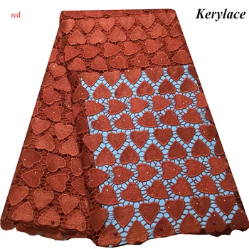 

2020 New Arrival Polyester African Guipure Cord Lace Fabric Water Solublue High Quality Nigerian Wedding Lace Fabric KRL-8290