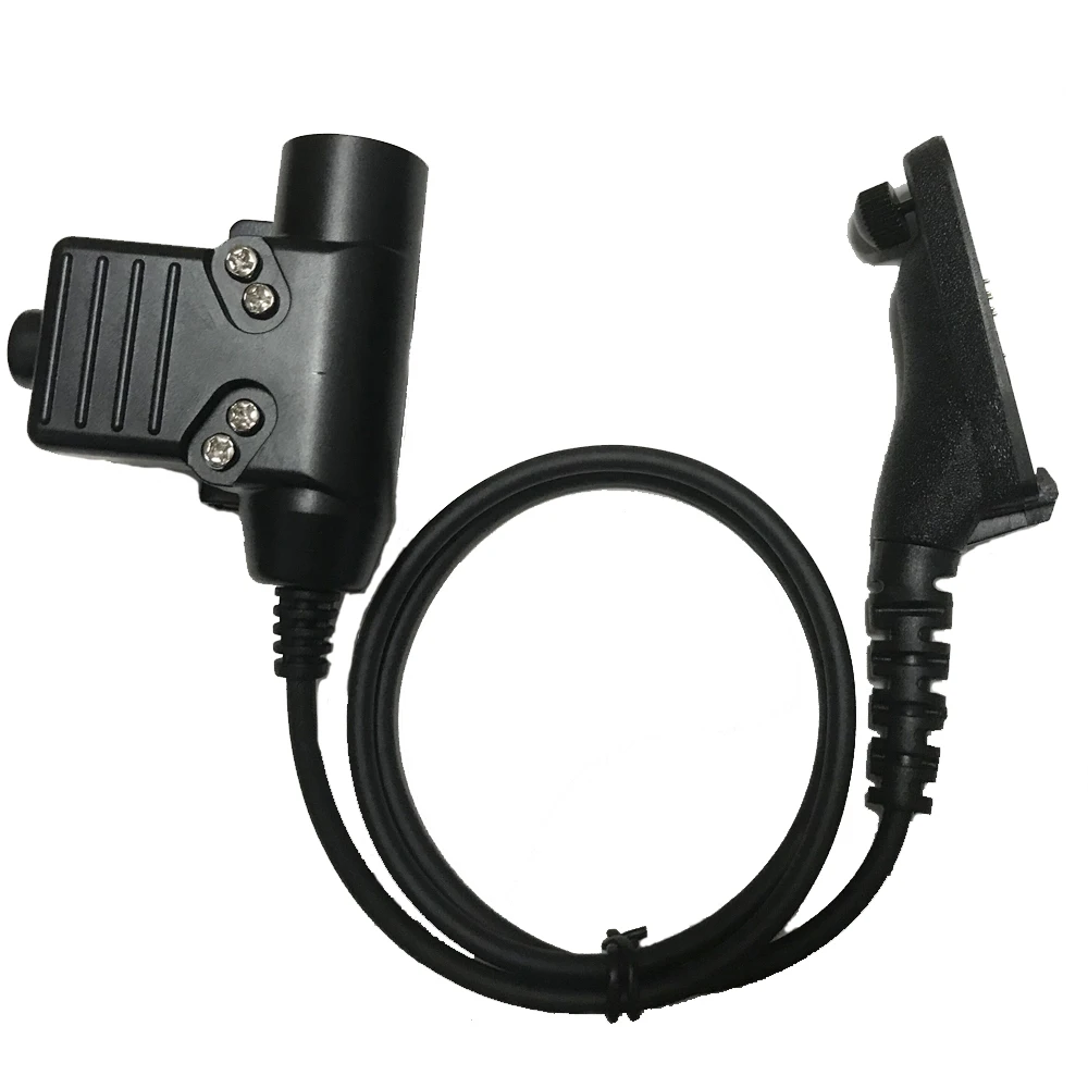 U94 PPT Cable Adaptor for Z Tactical Bowman Headset, Motorola XiR P8268, APX7000, APX8000, DP3400, DP3600, DGP4150