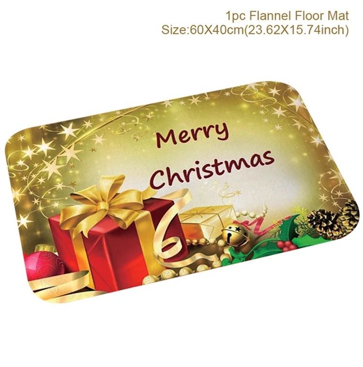 Санта-Клаус, украшение для туалета, Рождественское украшение, подарок, Рождественское украшение для дома, Рождество, Год, декор - Цвет: flannel carpet 7