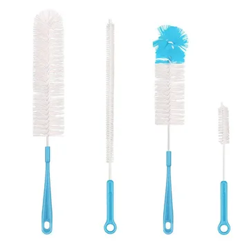 

4PC Baby Bottle Cleaning Brush set Long Handle Milk Bottle Cup Mug Sponge Washing Clean Brush Cleaner Kitchen Tools#25