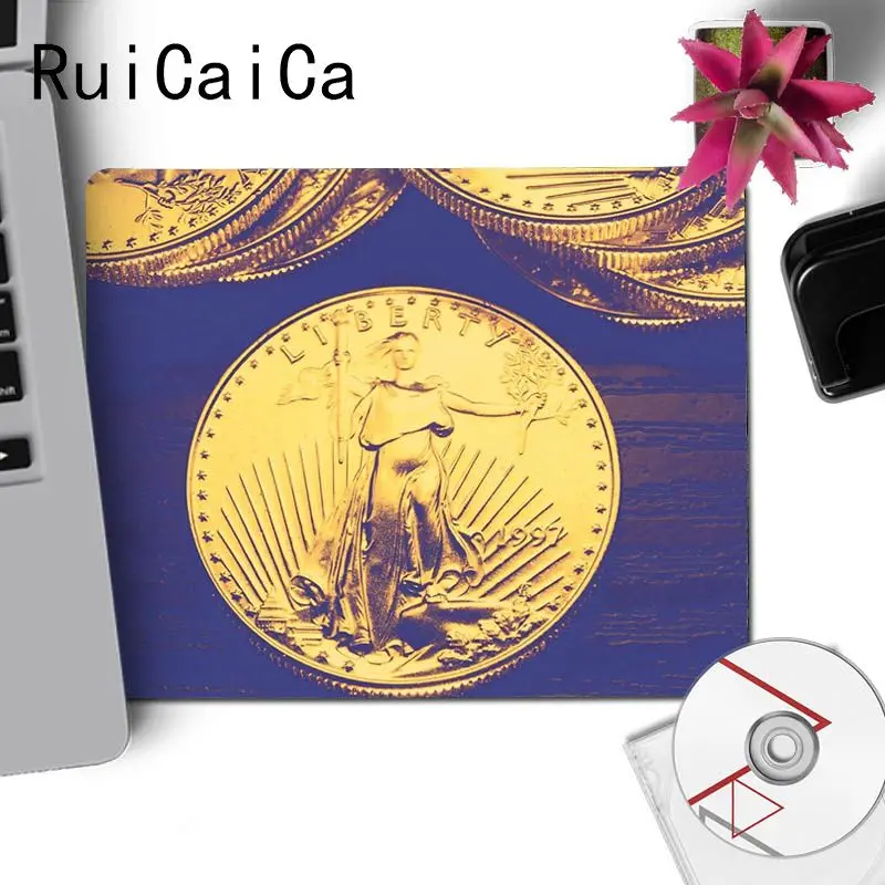RuiCaiCa Подарочный коврик для мальчика, монеты, настраиваемый игровой Размер коврика для компьютерной мыши для ноутбука 18x22 см 25x29 см, резиновые коврики для мыши