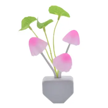 

Colorful Color Light Control Lotus Leaf Mushroom Bedroom Energy-Saving Induction Light Usb Light Avatar Led Mushroom Light Eu