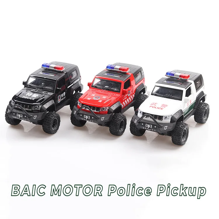 1:32 BAIC MOTO внедорожник полицейский Джип Пикап металлический сплав автомобиль