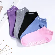 5 цветов Новые Фитнес для дам и девушек женские спортивные для йоги носки Профессиональный Мягкий хлопок силиконовые Нескользящие йоги тренажерного зала танцевальные Спортивные носки