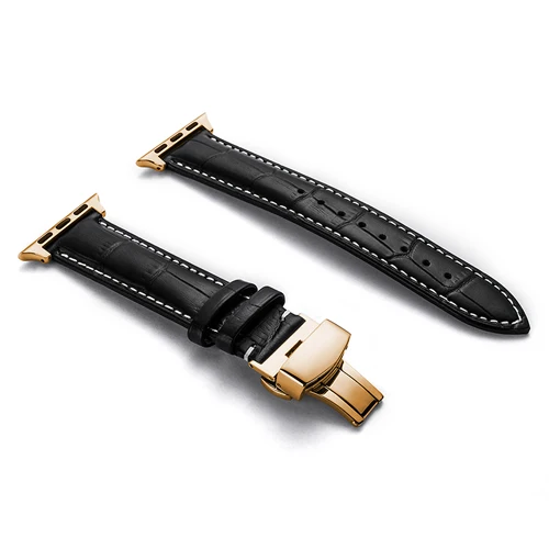 11 Strap For Apple watch band 4 5 44mm 40mm Leather bracelet iwatch band 42mm 38mm apple watch 4 3 2 1 Accessories Butterfly buckle - Цвет ремешка: 11
