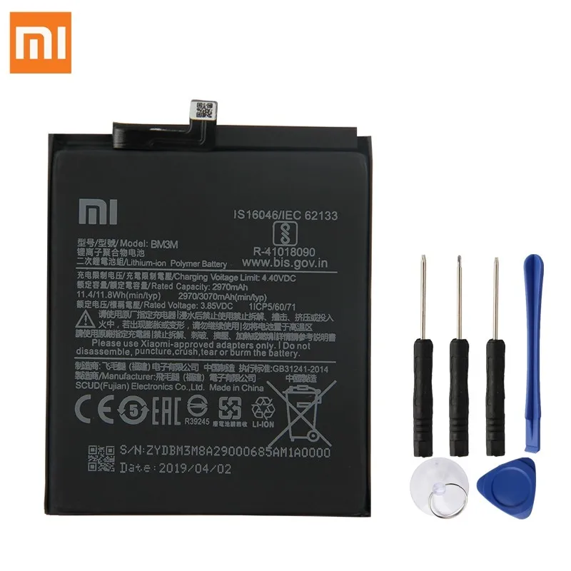 

Original Replacement Battery For XiaoMi Mi9 SE Mi 9SE BM3M Genuine Phone Battery 3070mAh