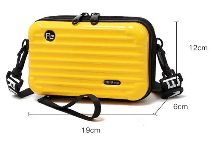new mini net red suitcase Small square box Wide shoulder strap diagonal package shoulder crossbody bag 2019041701 19X6X12cm