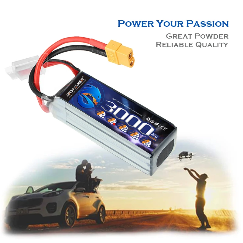 RC Ʈ  ︮ ڵ  3S LiPo ͸, ī̸Ŀ UAV ͸, 11.1V, 3000Mah, 25C, ִ 50C, 2 