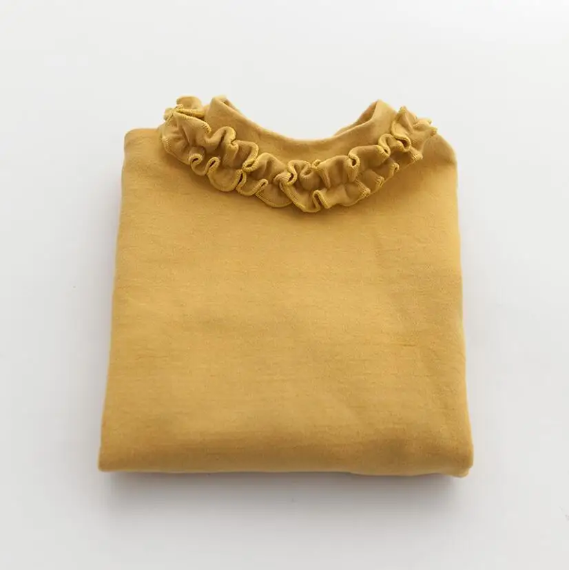 Baby girls clothes 1-9T kids spring long sleeve t-shirt little child autumn O-neck sweatshirt girls warm jacket infant outwear - Цвет: yellow 1