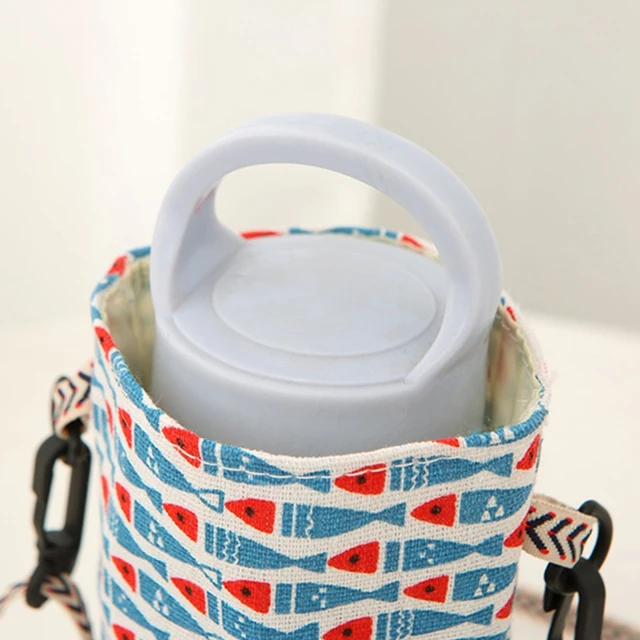 Packable Water Bottle Tote Carrier Bag Tumbler Cup Holder Pouch with  Adjustable Strap Crossbody Mug Sling Sleeve 