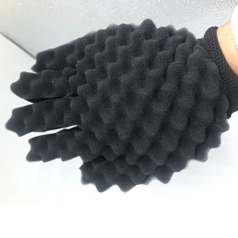 Magic Curl Hair Sponge Gloves for Barbers Wave Twist Brush Gloves Styling Tool For Curly Hair 5