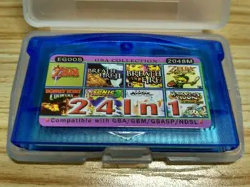 

GBA SP Game Card Card 24 In 1 Game Boy Advance Game Cartrid Is Suitable for GBA / GBM / IDS / NDS / NDSL