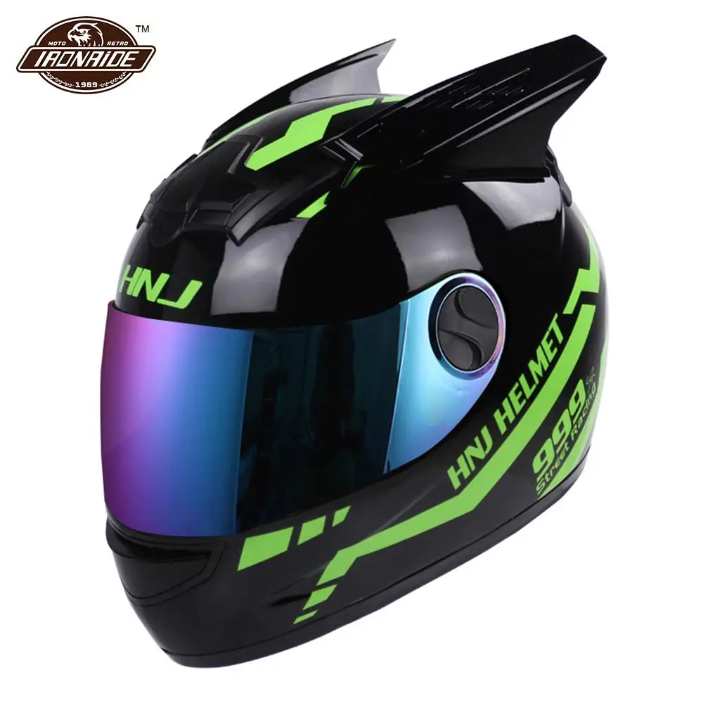 Шлем мотоциклетный HNJ полнолицевой шлем для езды на мотоцикле или велосипеде по