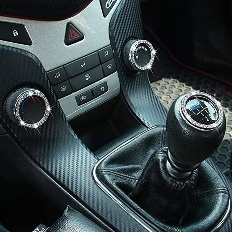 Автомобильный Декор кристалл горный хрусталь автомобиль Bling кольцо эмблема наклейка для авто запуска двигателя Кнопка зажигания ключ украшение автомобиля
