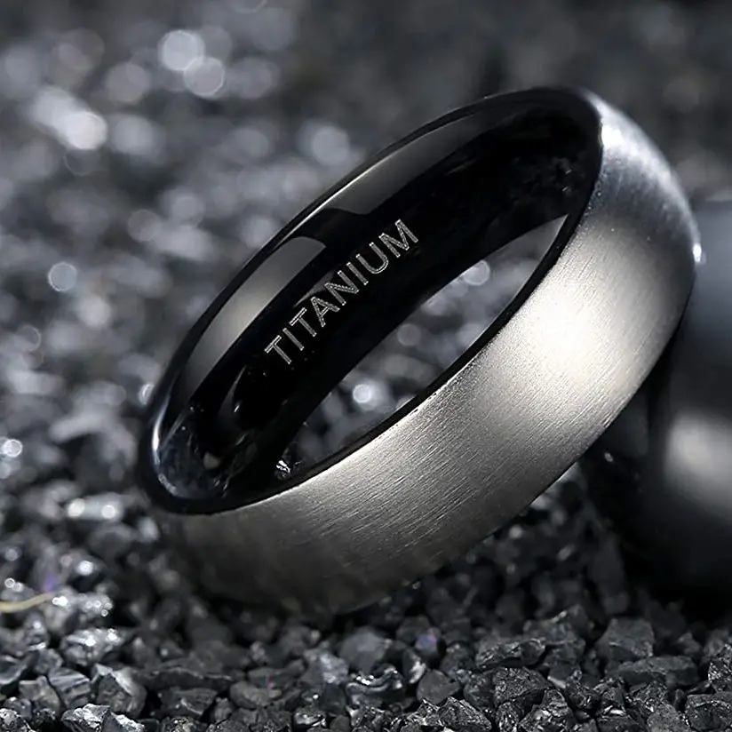 Men's Titanium Ring Classic Engagement Wedding Bands Unisex